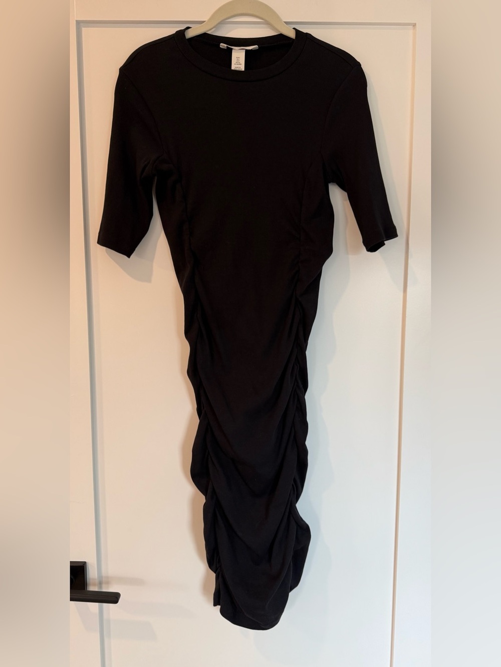 H&M Classic Black Ruched Women’s Maternity Dress (S)